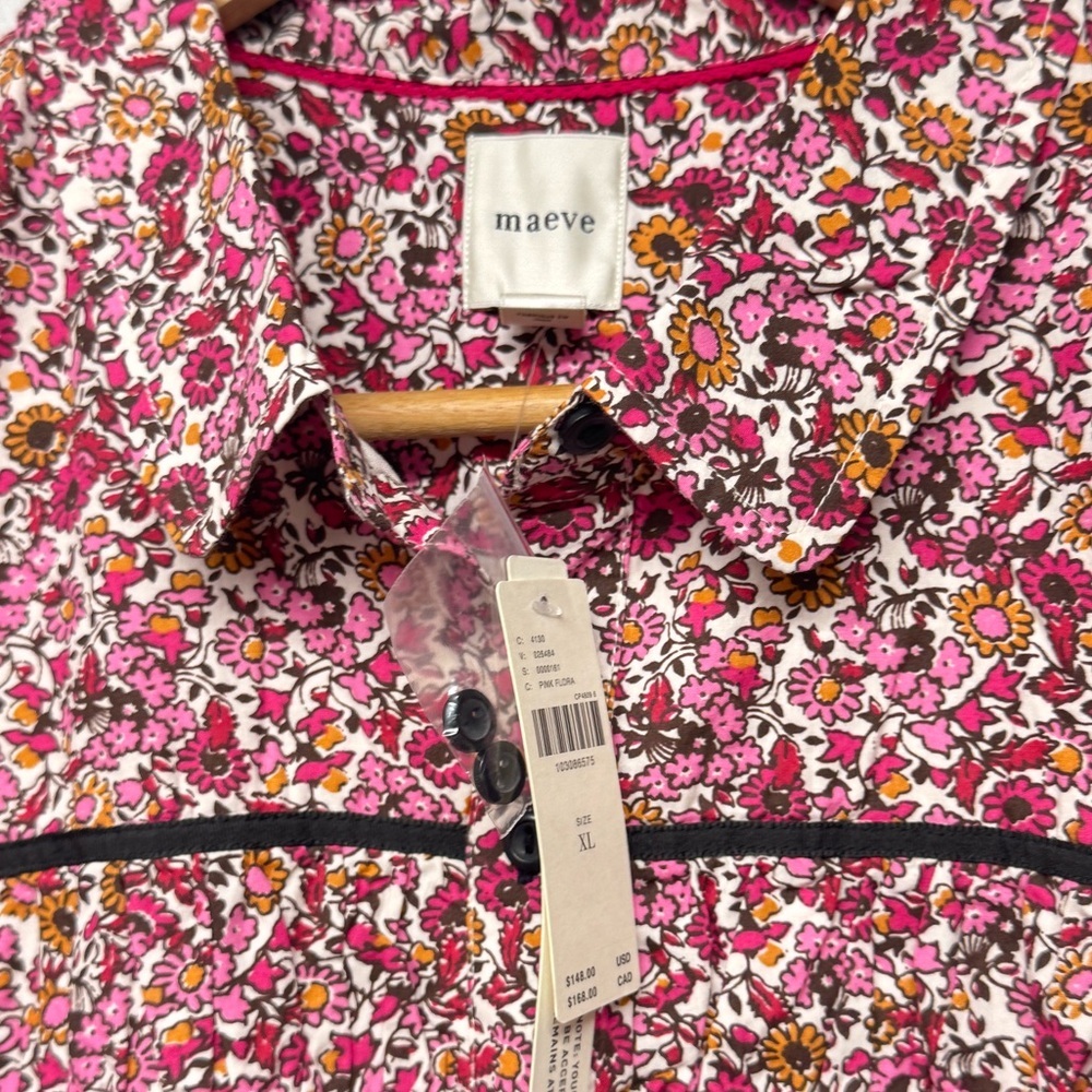 NWT Anthropologie The Leandra Shirred Yoke Mini Dress by Maeve - Picture 10 of 10